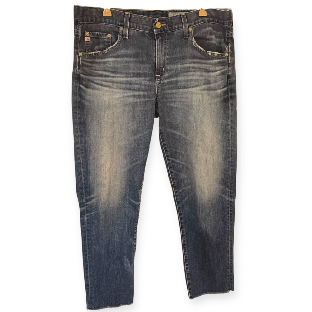 AG Ex-Boyfriend Slim Jeans 32R | Slouchy Slim Dark Wash Premium Denim